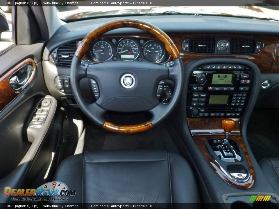 2008 Jaguar XJ XJ8 Ebony Black / Charcoal Photo #17