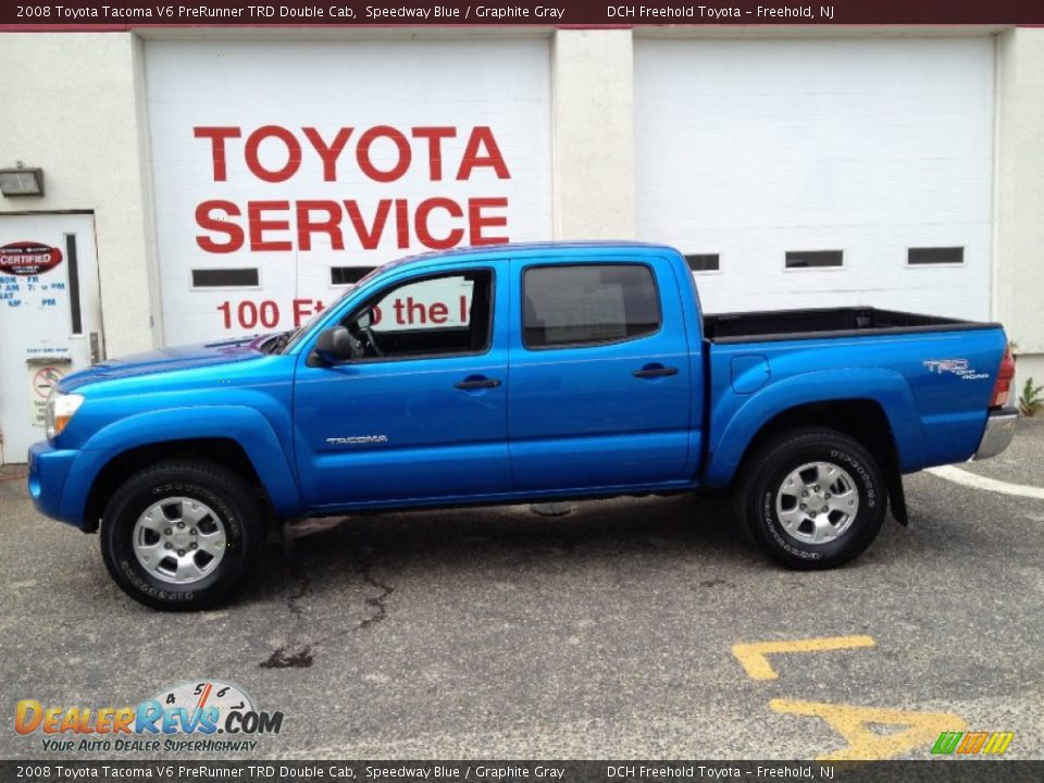 2008 Toyota Tacoma V6 PreRunner TRD Double Cab Speedway Blue / Graphite Gray Photo #3