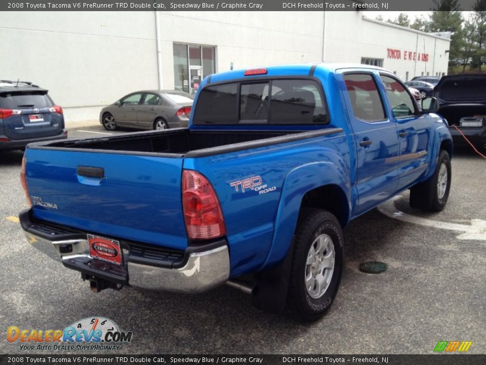2008 Toyota Tacoma V6 PreRunner TRD Double Cab Speedway Blue / Graphite Gray Photo #6