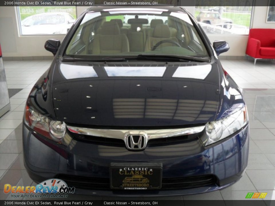 2006 Honda Civic EX Sedan Royal Blue Pearl / Gray Photo #5