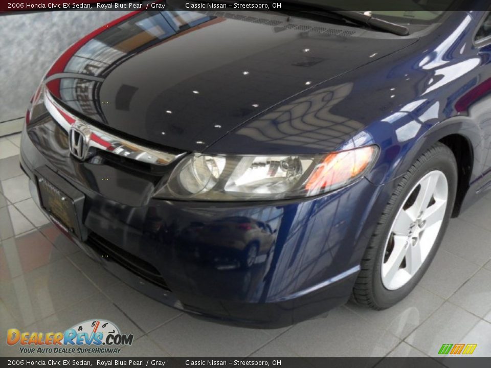 2006 Honda Civic EX Sedan Royal Blue Pearl / Gray Photo #7