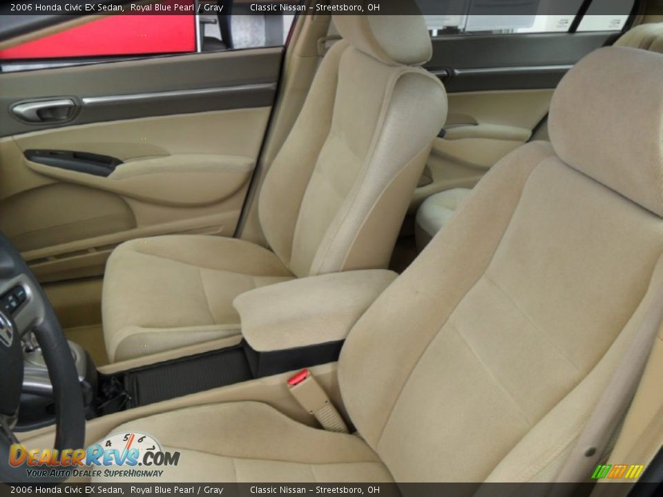 2006 Honda Civic EX Sedan Royal Blue Pearl / Gray Photo #15