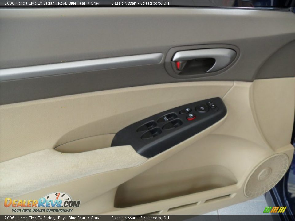 2006 Honda Civic EX Sedan Royal Blue Pearl / Gray Photo #16