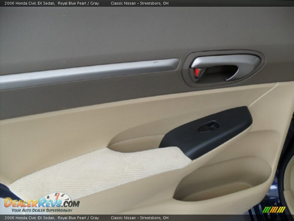 2006 Honda Civic EX Sedan Royal Blue Pearl / Gray Photo #17