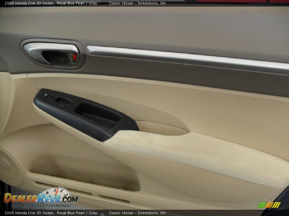 2006 Honda Civic EX Sedan Royal Blue Pearl / Gray Photo #19
