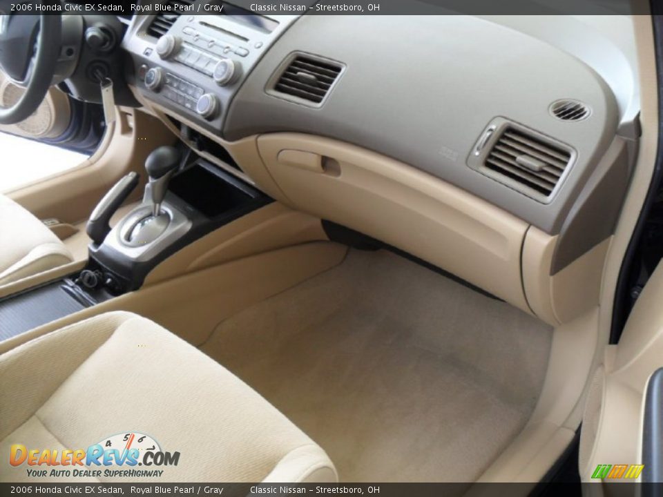 2006 Honda Civic EX Sedan Royal Blue Pearl / Gray Photo #21
