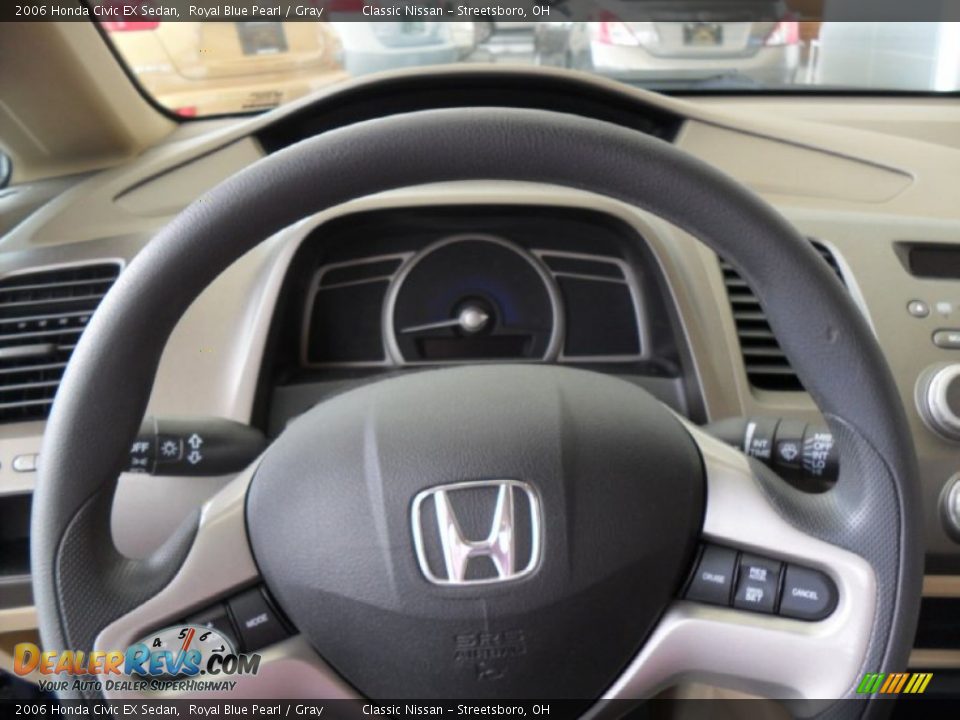 2006 Honda Civic EX Sedan Royal Blue Pearl / Gray Photo #24