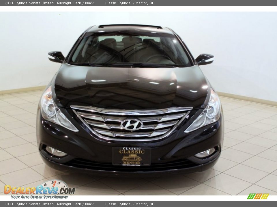 2011 Hyundai Sonata Limited Midnight Black / Black Photo #2