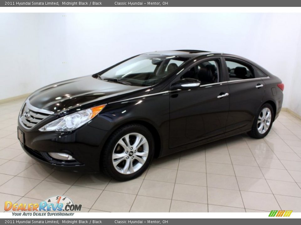 2011 Hyundai Sonata Limited Midnight Black / Black Photo #3