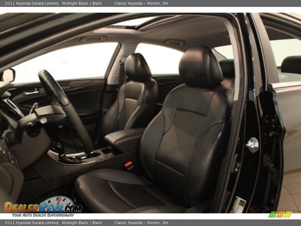2011 Hyundai Sonata Limited Midnight Black / Black Photo #5