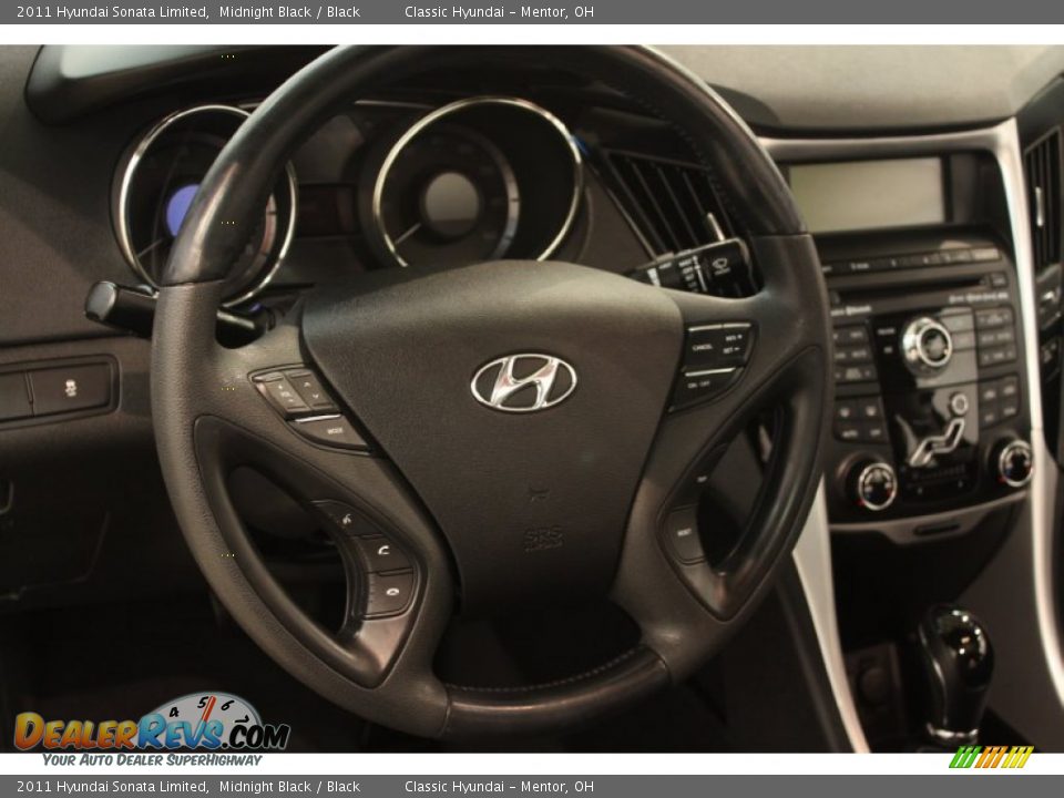 2011 Hyundai Sonata Limited Midnight Black / Black Photo #6