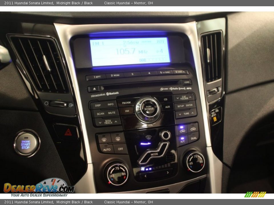 2011 Hyundai Sonata Limited Midnight Black / Black Photo #8