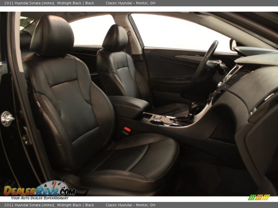 2011 Hyundai Sonata Limited Midnight Black / Black Photo #10