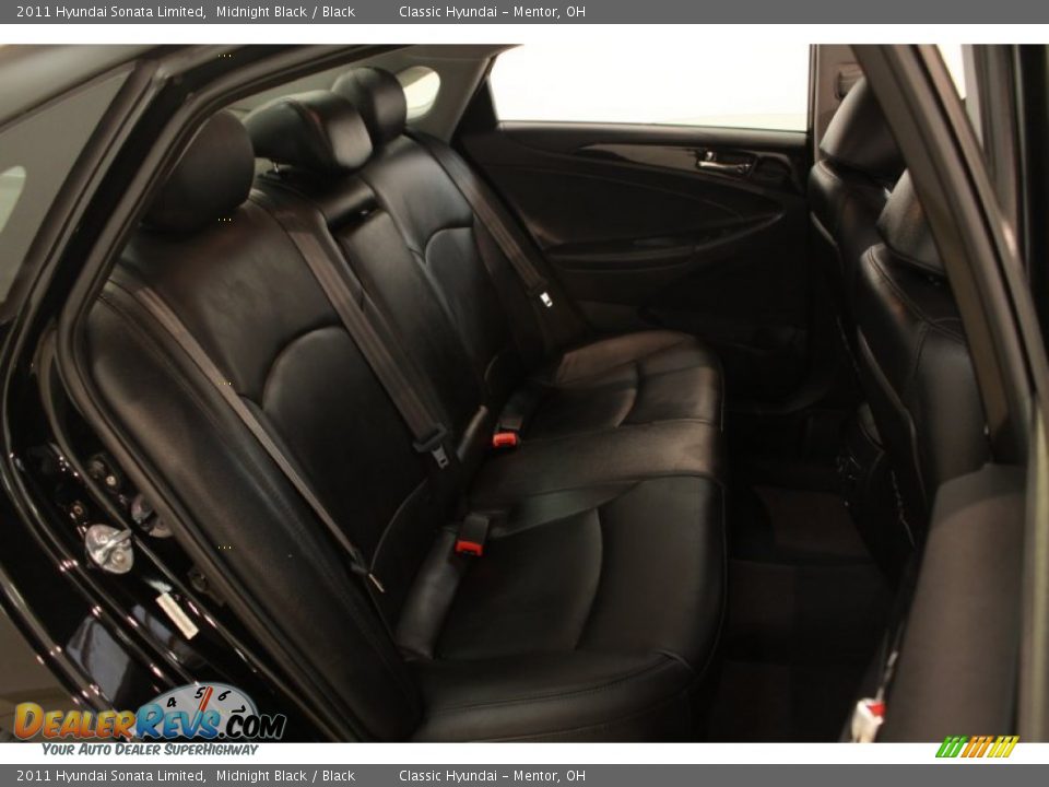 2011 Hyundai Sonata Limited Midnight Black / Black Photo #11
