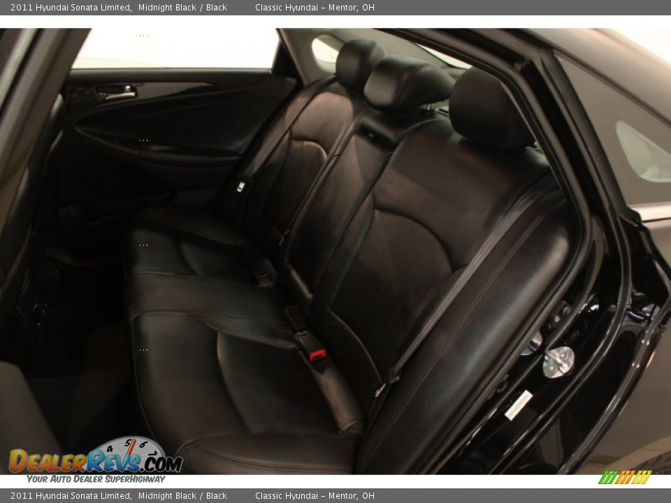 2011 Hyundai Sonata Limited Midnight Black / Black Photo #12