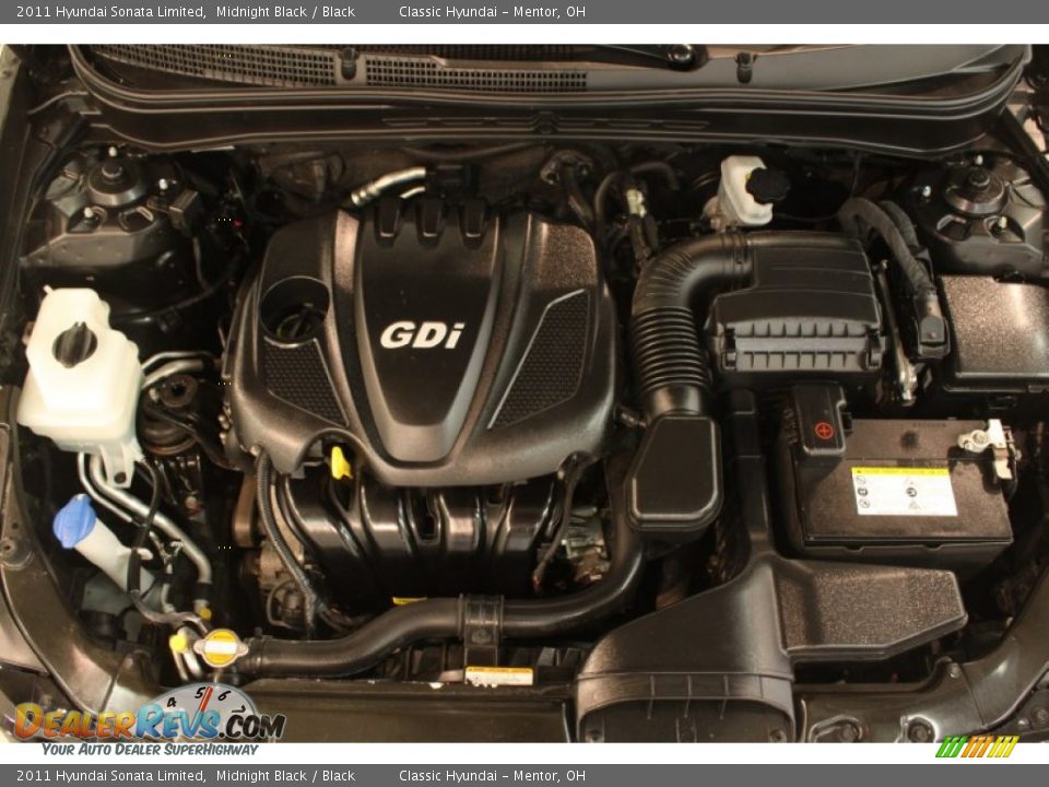 2011 Hyundai Sonata Limited Midnight Black / Black Photo #14