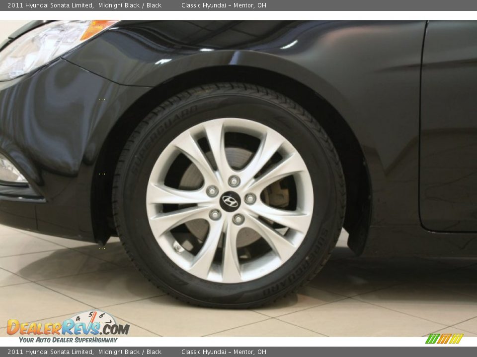2011 Hyundai Sonata Limited Midnight Black / Black Photo #15