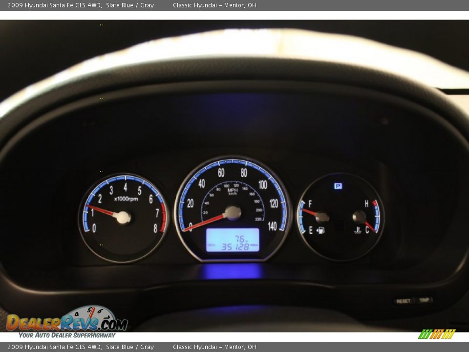 2009 Hyundai Santa Fe GLS 4WD Slate Blue / Gray Photo #7