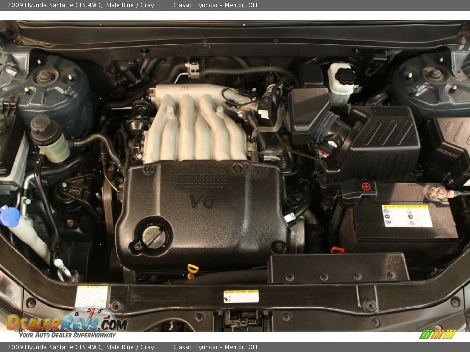 2009 Hyundai Santa Fe GLS 4WD Slate Blue / Gray Photo #14