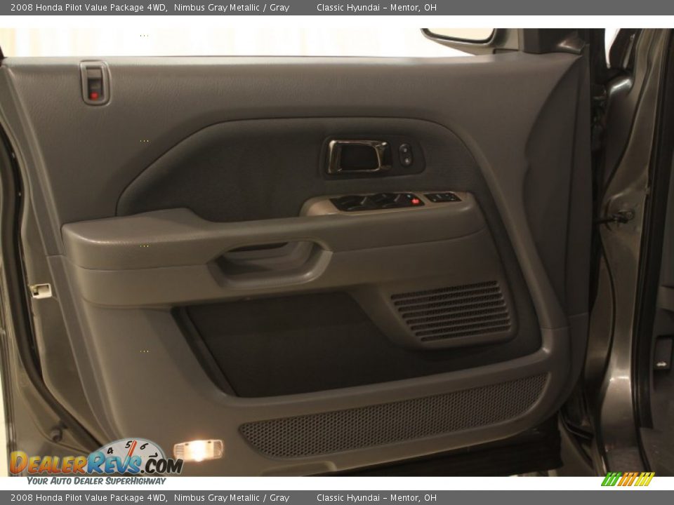2008 Honda Pilot Value Package 4WD Nimbus Gray Metallic / Gray Photo #4