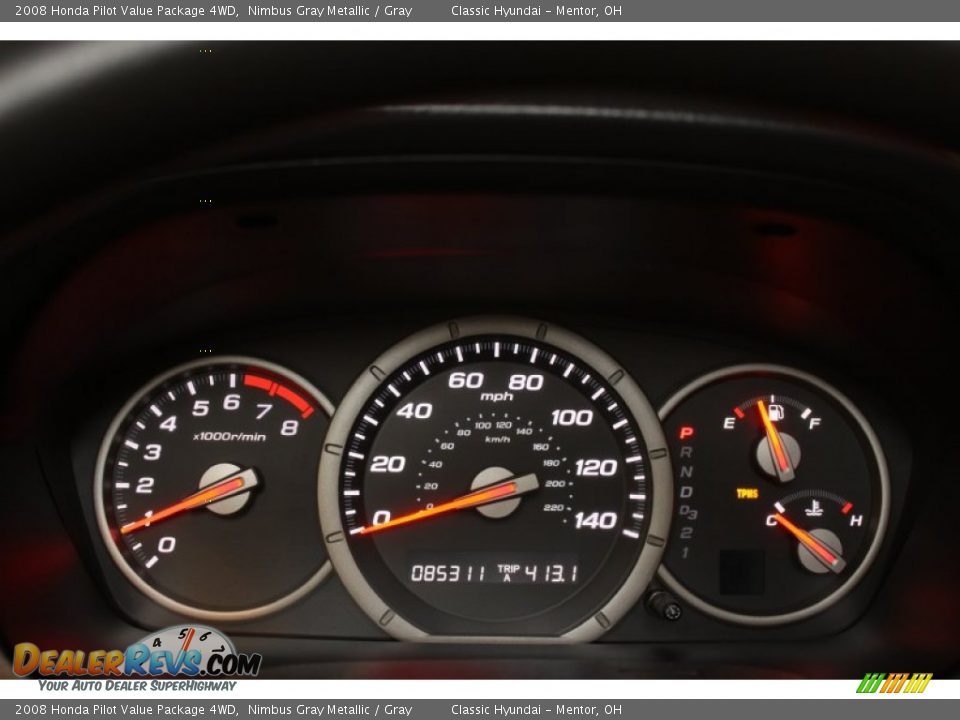2008 Honda Pilot Value Package 4WD Nimbus Gray Metallic / Gray Photo #7