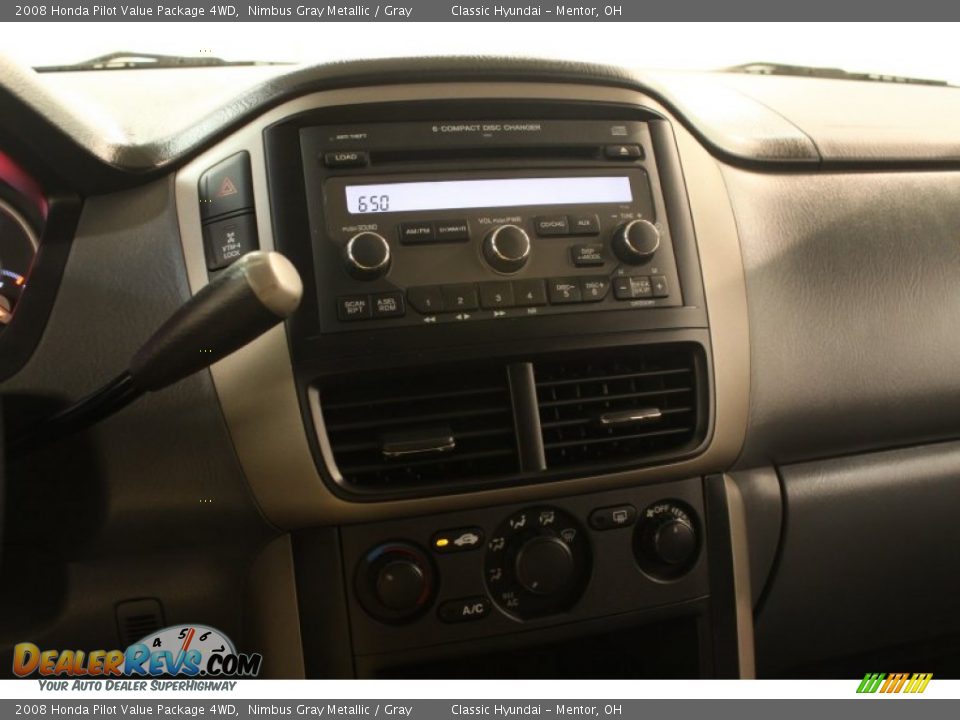 2008 Honda Pilot Value Package 4WD Nimbus Gray Metallic / Gray Photo #8