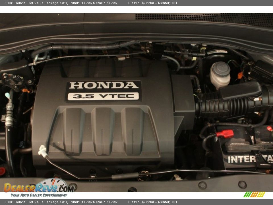 2008 Honda Pilot Value Package 4WD Nimbus Gray Metallic / Gray Photo #15