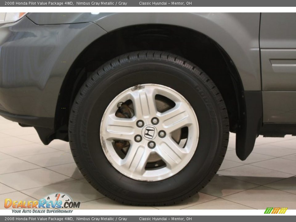 2008 Honda Pilot Value Package 4WD Nimbus Gray Metallic / Gray Photo #16
