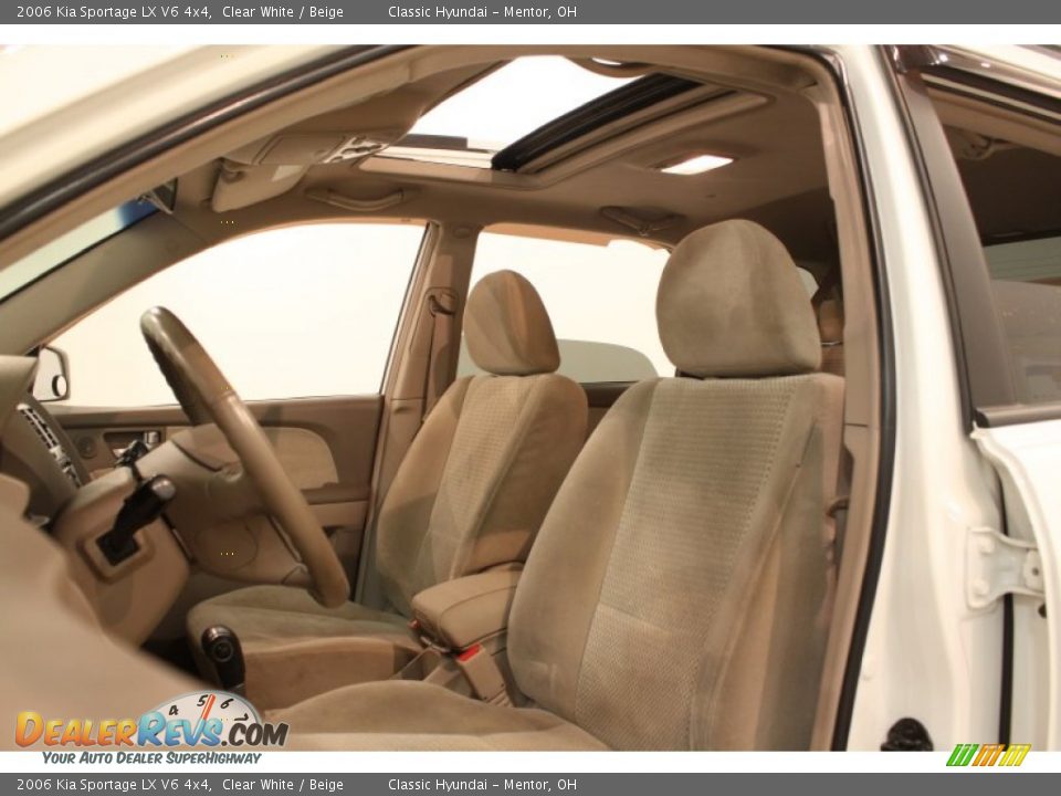 2006 Kia Sportage LX V6 4x4 Clear White / Beige Photo #5