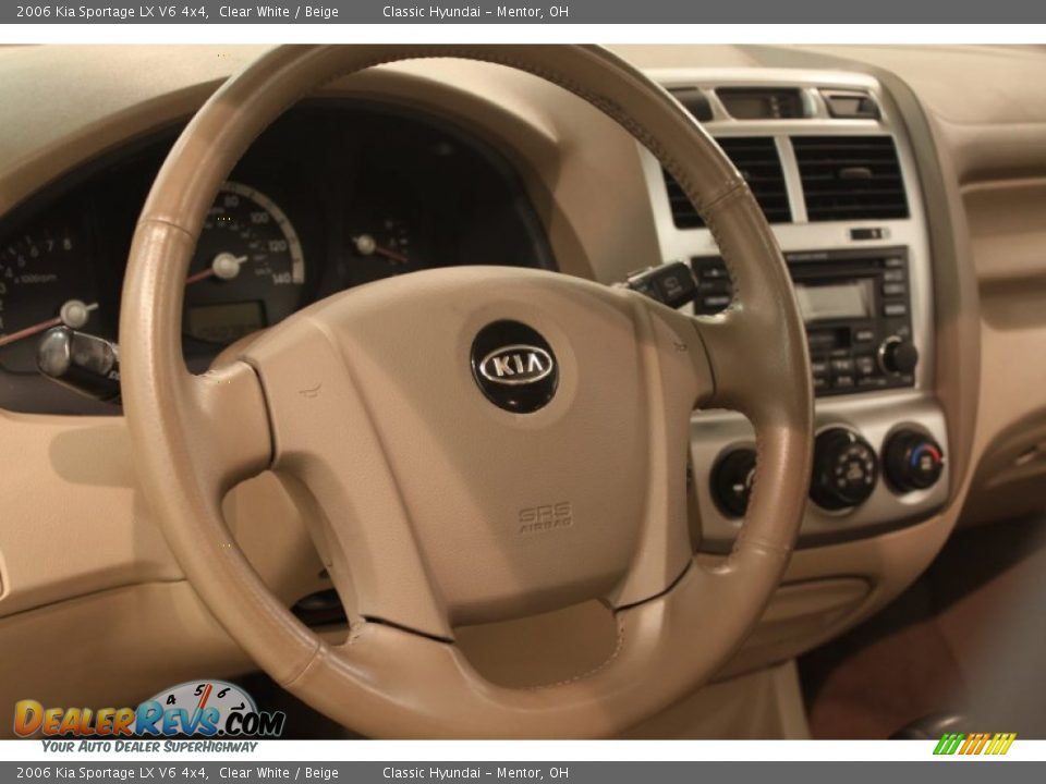 2006 Kia Sportage LX V6 4x4 Clear White / Beige Photo #6