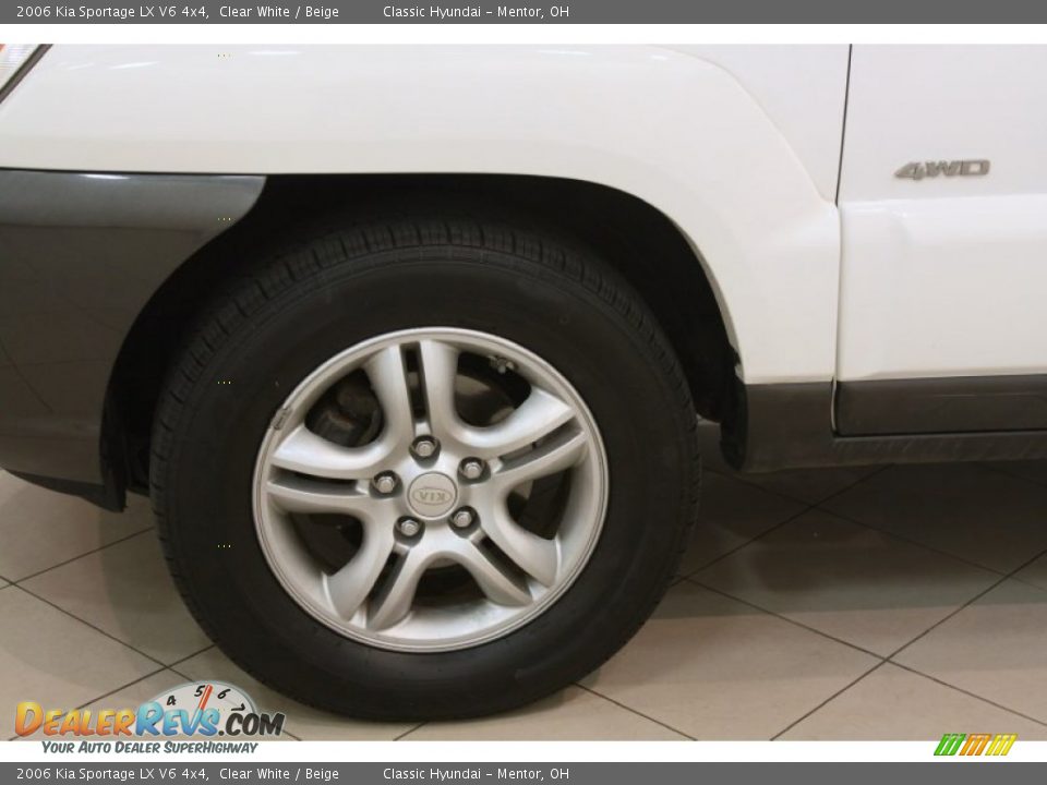 2006 Kia Sportage LX V6 4x4 Clear White / Beige Photo #15