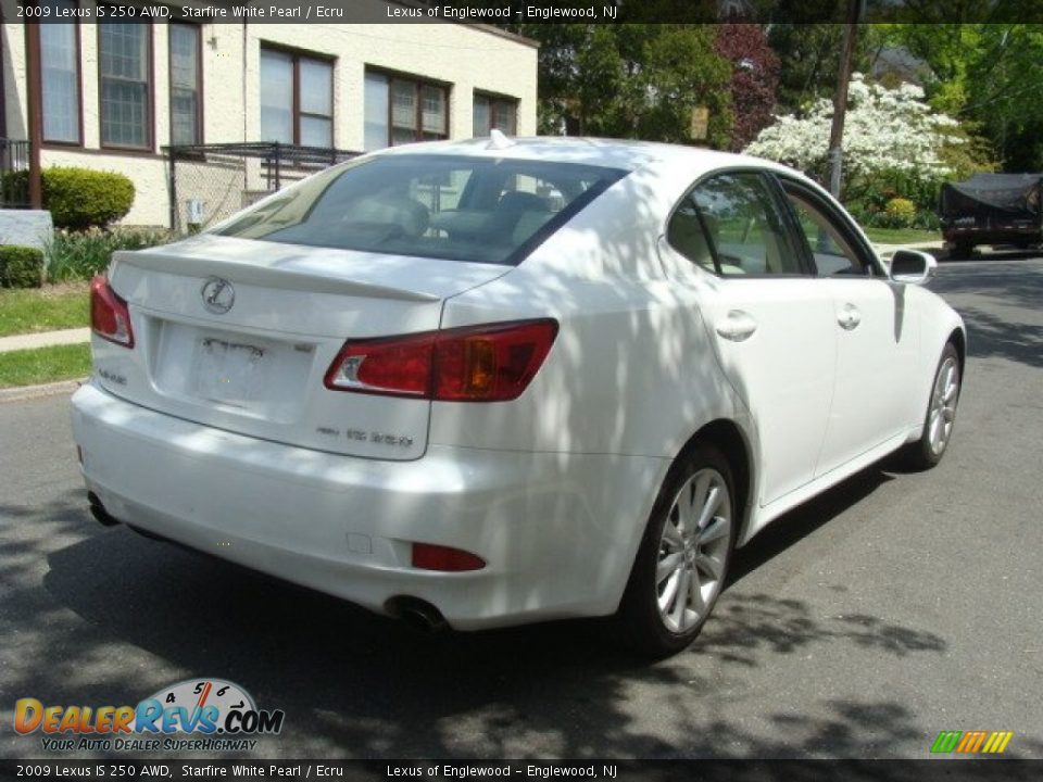 2009 Lexus IS 250 AWD Starfire White Pearl / Ecru Photo #4