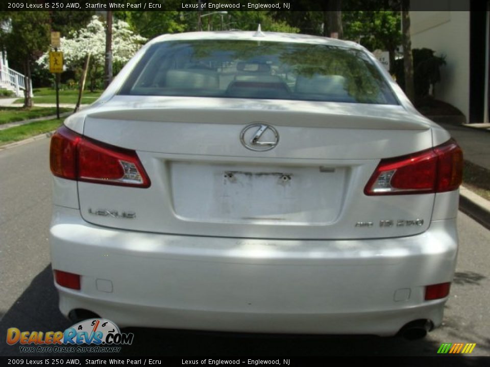 2009 Lexus IS 250 AWD Starfire White Pearl / Ecru Photo #5