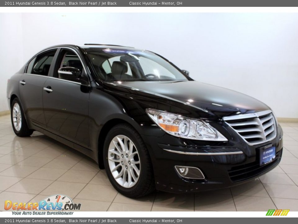 2011 Hyundai Genesis 3.8 Sedan Black Noir Pearl / Jet Black Photo #1