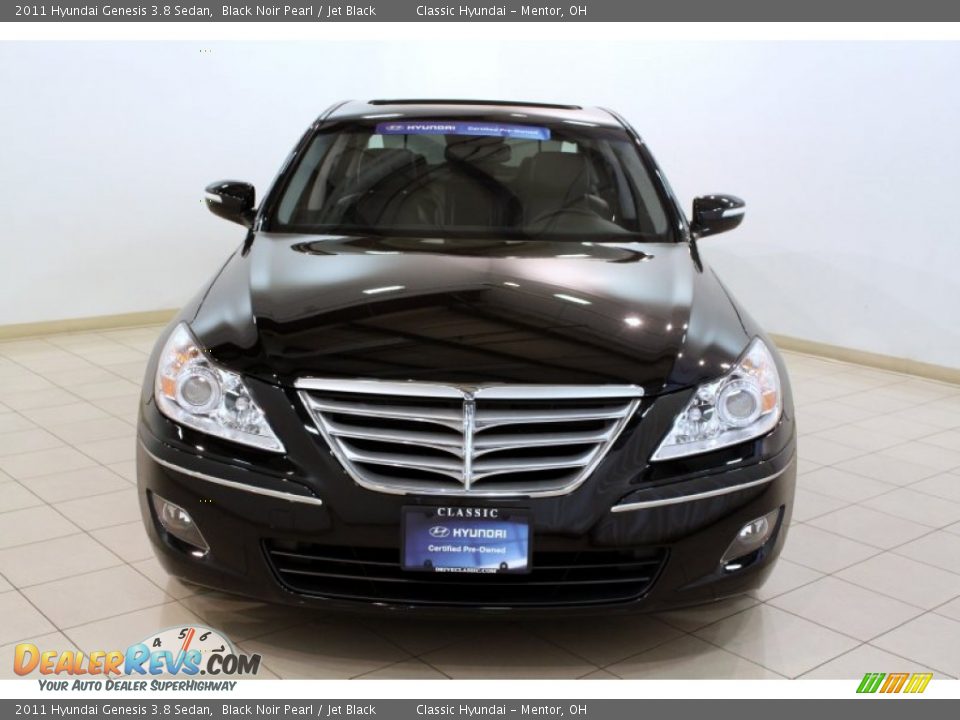 2011 Hyundai Genesis 3.8 Sedan Black Noir Pearl / Jet Black Photo #2