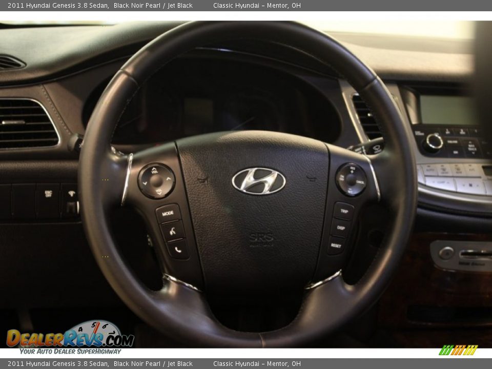 2011 Hyundai Genesis 3.8 Sedan Black Noir Pearl / Jet Black Photo #6
