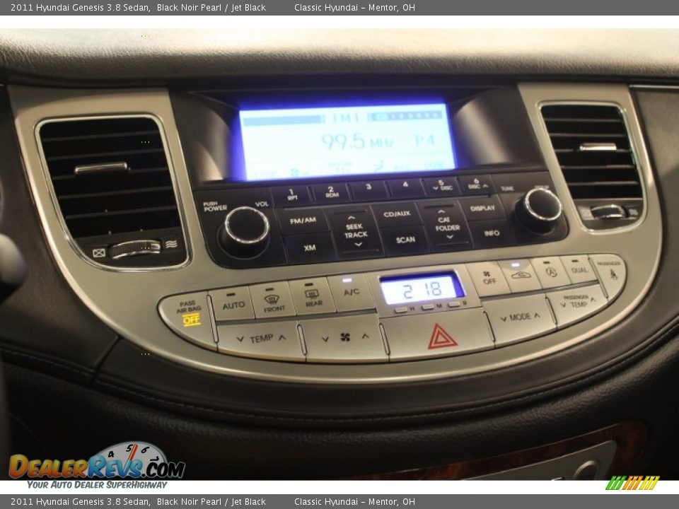 2011 Hyundai Genesis 3.8 Sedan Black Noir Pearl / Jet Black Photo #8