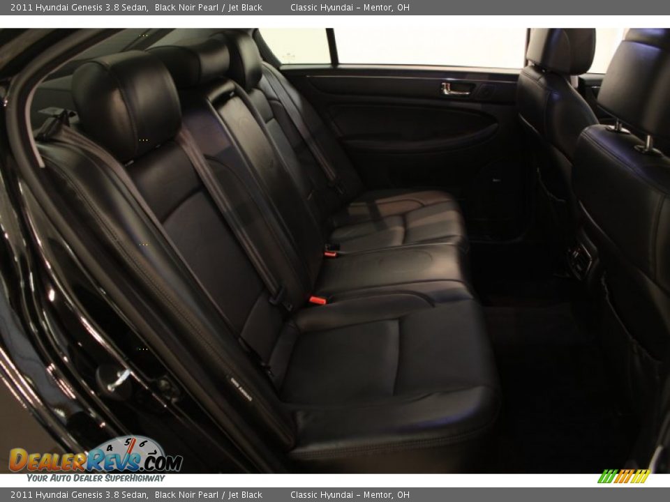 2011 Hyundai Genesis 3.8 Sedan Black Noir Pearl / Jet Black Photo #12