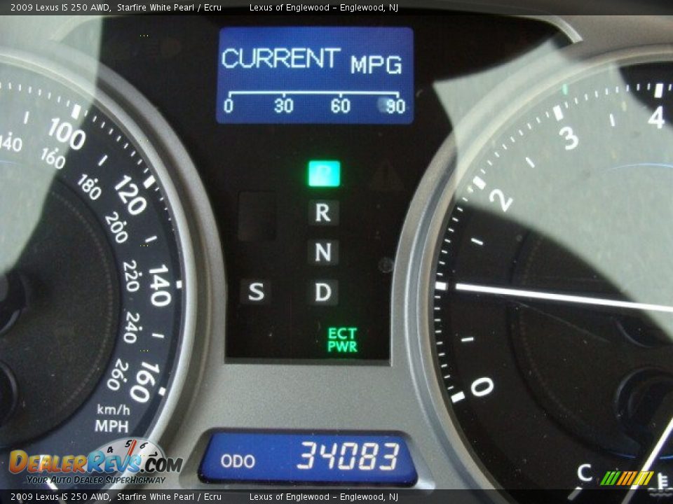 2009 Lexus IS 250 AWD Starfire White Pearl / Ecru Photo #16