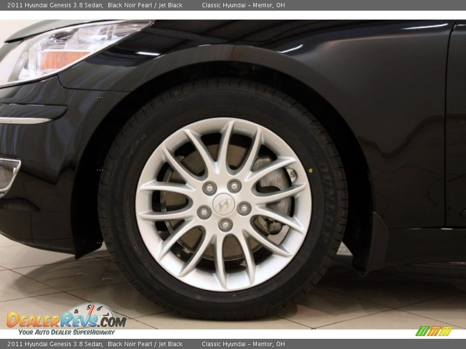 2011 Hyundai Genesis 3.8 Sedan Black Noir Pearl / Jet Black Photo #16