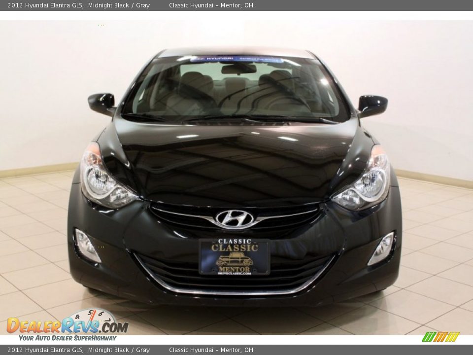 2012 Hyundai Elantra GLS Midnight Black / Gray Photo #2
