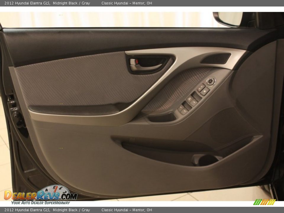 2012 Hyundai Elantra GLS Midnight Black / Gray Photo #4
