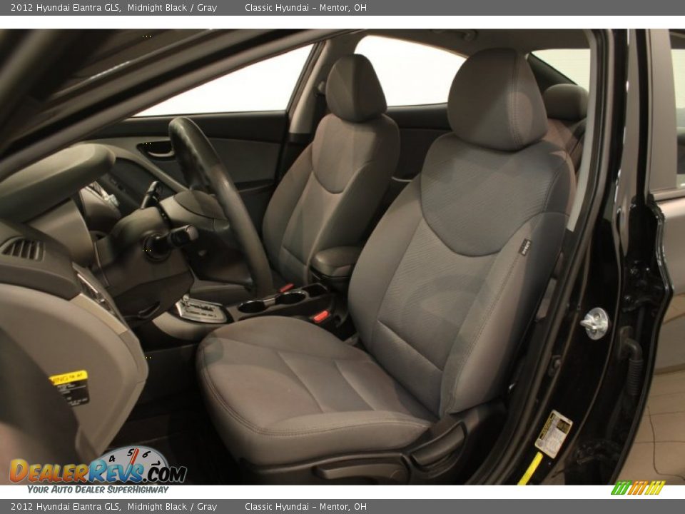 2012 Hyundai Elantra GLS Midnight Black / Gray Photo #5