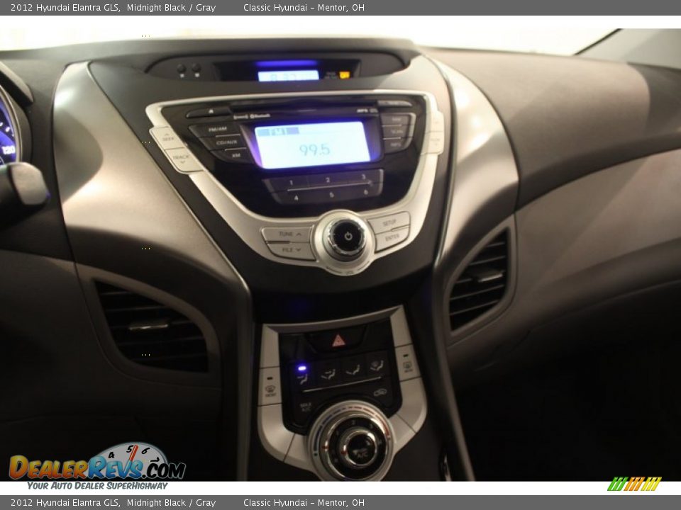 2012 Hyundai Elantra GLS Midnight Black / Gray Photo #8