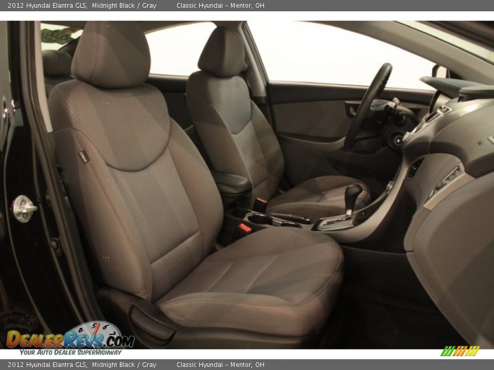 2012 Hyundai Elantra GLS Midnight Black / Gray Photo #10