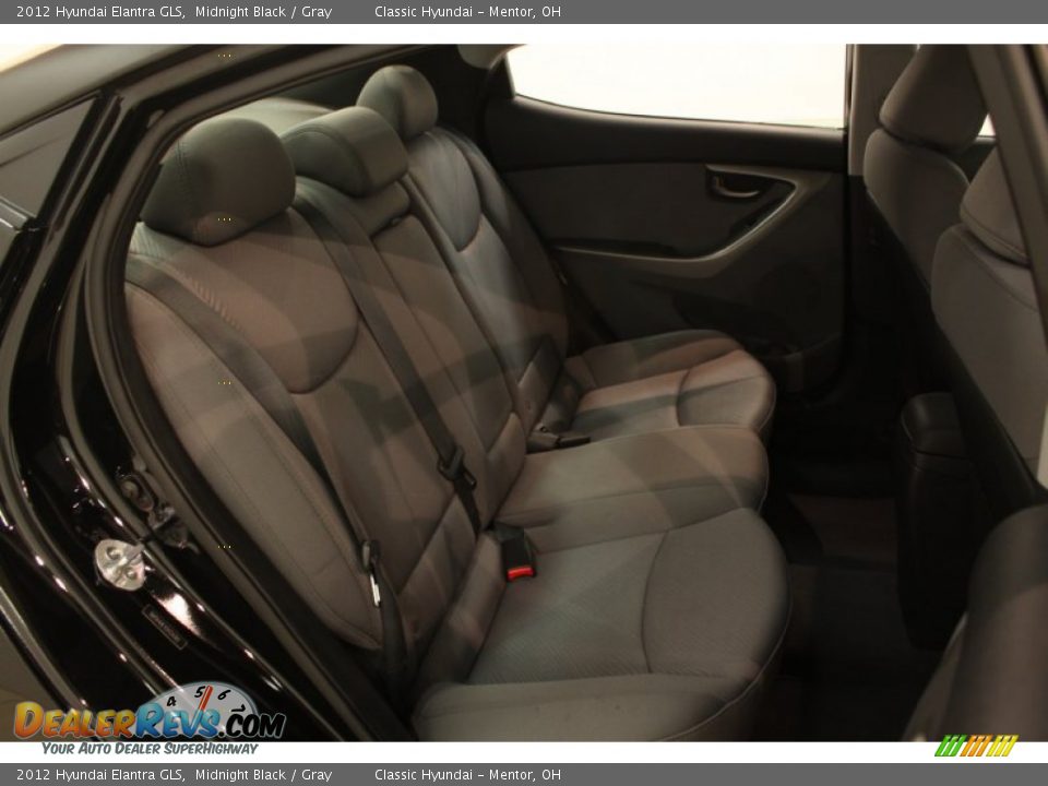 2012 Hyundai Elantra GLS Midnight Black / Gray Photo #11