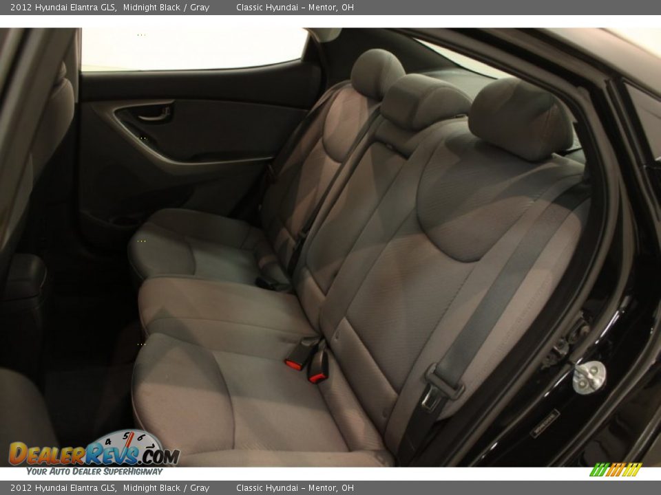 2012 Hyundai Elantra GLS Midnight Black / Gray Photo #12