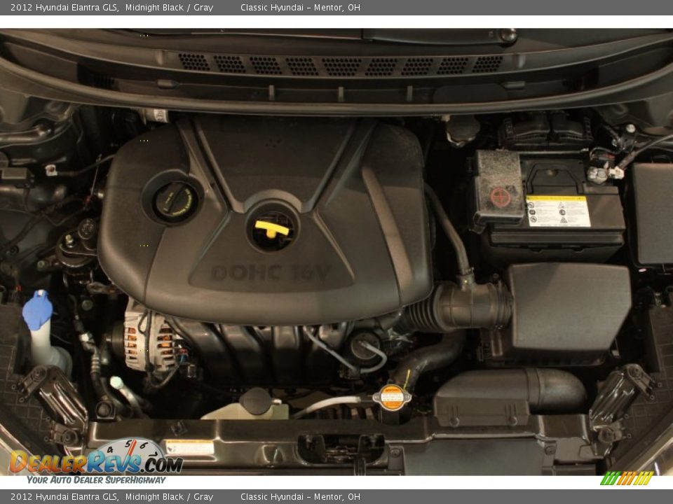2012 Hyundai Elantra GLS Midnight Black / Gray Photo #14