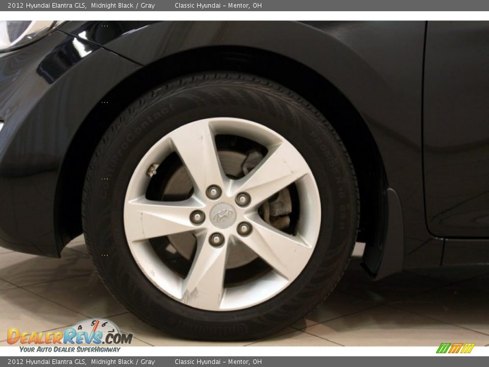 2012 Hyundai Elantra GLS Midnight Black / Gray Photo #15