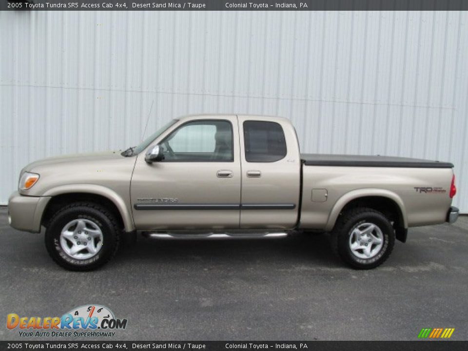 2005 Toyota Tundra SR5 Access Cab 4x4 Desert Sand Mica / Taupe Photo #4